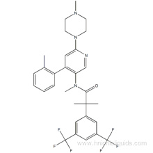 2-[3,5-bis(trifluoromethyl)phenyl]-N,2-dimethyl-N-[4-(2-methylphenyl)-6-(4-methylpiperazin-1-yl)pyridin-3-yl]propanamide CAS 290297-26-6